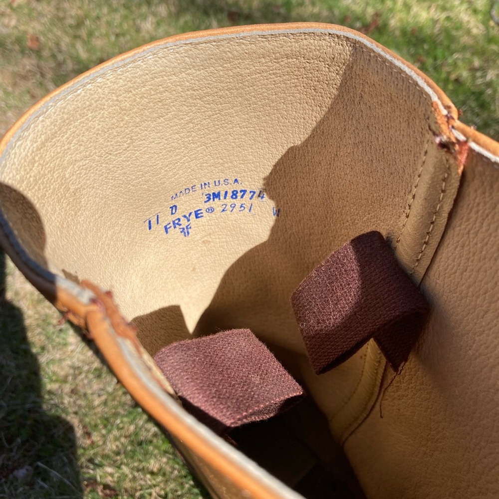 Frye Made in USA Vintage Frye Campus Boots Banana Leather 11 D 3M18774 2951 W - Picture 13 of 17
